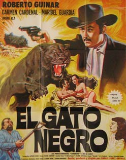 Item #55-2744 El Gato Negro. Movie poster. (Cartel de la Película). Carmen Cardenal...