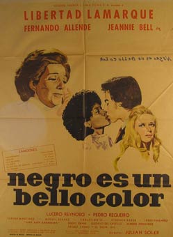 Item #55-2766 Negro Es Un Bello Color. Movie poster. (Cartel de la Película). Fernando Allende...