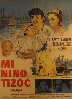 Item #55-2778 Mi Nino Tizoc. Movie poster. (Cartel de la Película). Julio Aldama Dirección: Ismael Rodriguez. Con Armando Acosta, Miguel Alvarez.