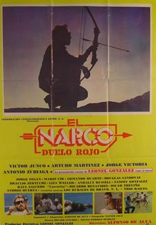 Item #55-2792 El Narco (Duelo Rojo). Movie poster. (Cartel de la Película). Mario Cid...
