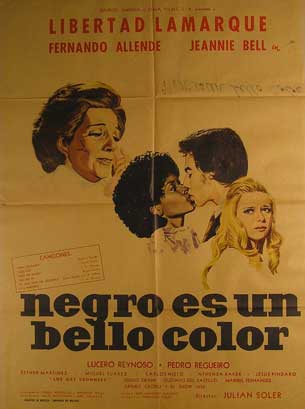 Item #55-2806 Negro Es un Bello Color. Movie poster. (Cartel de la Película). Fernando Allende...