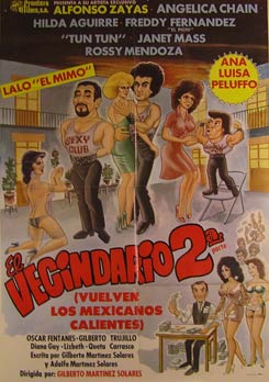 Direccin: Gilberto Martinez Solares. Con Alfonso Zayas, Angelica Chain, Hilda Aguirre - El Vecindario 2a Parte. Movie Poster. (Cartel de la Pelcula)