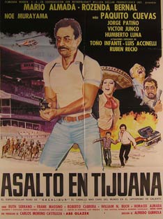 Item #55-2824 Asalto en Tijuana. Movie poster. (Cartel de la Película). Rosenda Bernal...