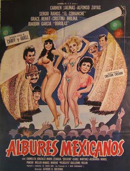 Item #55-2825 Albures Mexicanos. Movie poster. (Cartel de la Película). Alfonso Zayas Dirección: Alfredo B. Crevenna. Con Carmen Salinas, Sergio Ramos.