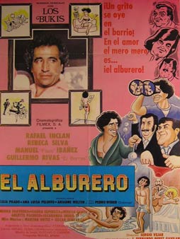 Item #55-2828 El Alburero. Movie poster. (Cartel de la Película). Isaura Espinoza Dirección: Sergio Véjar. Con Mireya Cantu, Moris Grey.
