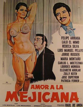 Item #55-2838 Amor a la Mejicana. Movie poster. (Cartel de la Película). Rebeca Silva...