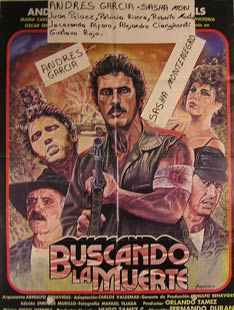 Item #55-2846 Buscando la Muerte. Movie poster. (Cartel de la Película). Gregorio Casal...