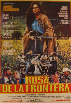 Item #55-2861 Rosa de la Frontera. Movie poster. (Cartel de la Película). Hugo Stiglitz...