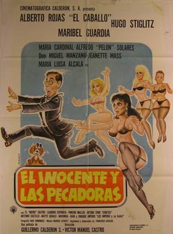Item #55-2883 El Inocente y las Pecadoras. Movie poster. (Cartel de la Película). Maribel...