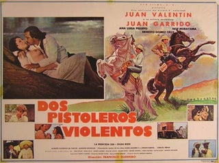 Item #55-2891 Dos Pistoleros Violentos. Movie poster. (Cartel de la Película). Juan Garrido...