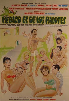 Item #55-2896 Perico El de los Palotes. Movie poster. (Cartel de la Película). Rebeca Silva Dirección: Víctor Manuel Castro. Con Alberto Rojas, Grace Renat.