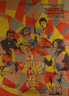 Item #55-2911 La Justicia Tiene Doce Años. Movie poster. (Cartel de la Película). Iran Eory...
