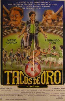 Item #55-2933 Tacos de Oro. Movie poster. (Cartel de la Película). Fernando Arau Dirección: Alfonso Arau. Con Mario Almada, Gabriela Roel.