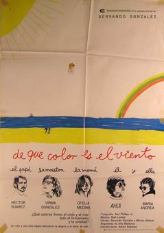 Item #55-2955 De Que Color Es el Viento. Movie poster. (Cartel de la Película). Hector Suarez...