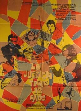 Item #55-2957 La Justicia Tiene Doce Años. Movie poster. (Cartel de la Película). Iran Eory...