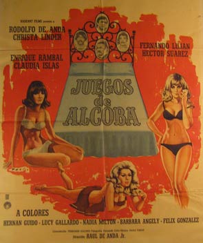 Item #55-2959 Juegos de Alcoba. Movie poster. (Cartel de la Película). Christa Linder...