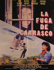 Item #55-2973 La Fuga de Carrasco. Movie poster. (Cartel de la Película). Blanca Guerra Dirección: Alfredo B. Crevenna. Con Jose Alonso, Wolf Ruvinskis.