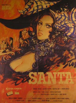 Item #55-2975 Santa. Movie poster. (Cartel de la Película). Enrique Rocha Dirección:...