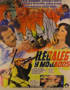 Item #55-2982 Ilegales y Mojados. Movie poster. (Cartel de la Película). Rosenda Bernal Dirección: Alfredo B. Crevenna. Con Raul Ramirez, Jorge Russek.