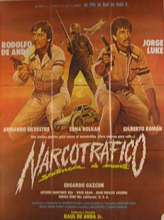 Item #55-2992 Narcotrafico: Sentencia de Muerte. Movie poster. (Cartel de la Película). Jorge...