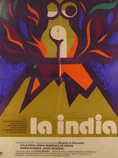 Item #55-3008 La India. Movie poster. (Cartel de la Película). Jorge Martinez de Hoyos...