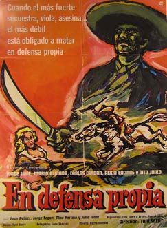 Item #55-3017 En Defensa Propia. Movie poster. (Cartel de la Película). Mario Almada...