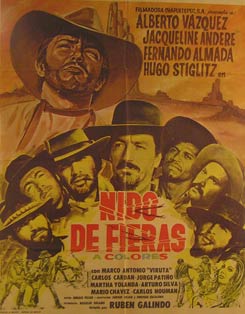 Direccin: Rubn Galindo. Con Fernando Almada, Jacqueline Andere, Marco Antonio Campos - Nido de Fieras. Movie Poster. (Cartel de la Pelcula)