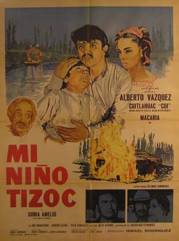 Item #55-3036 Mi Nino Tizoc. Movie poster. (Cartel de la Película). Julio Aldama Dirección: Ismael Rodriguez. Con Armando Acosta, Miguel Alvarez.