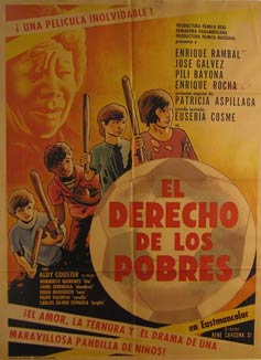 Item #55-3039 El Derecho de los Pobres. Movie poster. (Cartel de la Película). Jose Galvez...