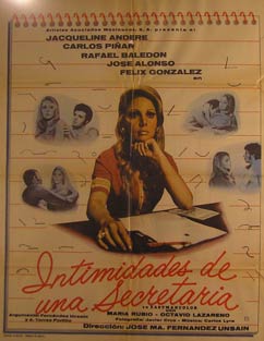 Item #55-3048 Intimidades de una Secretaria. Movie poster. (Cartel de la Película). Carlos Pinar...