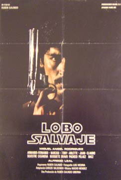 Direccin: Rubn Galindo. Con Miguel ngel Rodrguez, Armando Silvestre, Fernando Casanova - Lobo Salvaje. Movie Poster. (Cartel de la Pelcula)