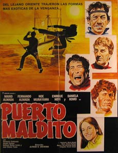 Item #55-3074 Puerto Maldito. Movie poster. (Cartel de la Película). Fernando Almada...