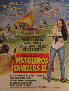 Item #55-3075 Pistoleros Famosos 2. Movie poster. (Cartel de la Película). Maribel Guardia...