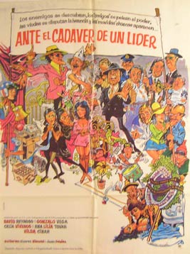 Item #55-3083 Ante el Cadaver de un Lider. Movie poster. (Cartel de la Película). Gonzalo Vega...