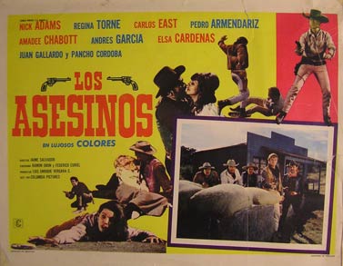Direccin: Jaime Salvador. Con Nick Adams, Regina Torne, Pedro Armendariz Jr. - Los Asesinos. Movie Poster. (Cartel de la Pelcula)