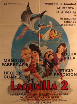 Item #55-3117 Lagunilla 2. Movie poster. (Cartel de la Película). Lucha Villa Dirección: Abel Salazar. Con Manuel Fabregas, Hector Suarez.