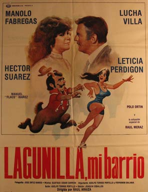 Item #55-3122 Lagunilla, Mi Barrio. Movie poster. (Cartel de la Película). Lucha Villa...