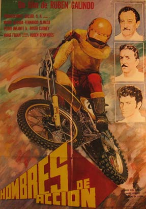 Item #55-3145 Hombres de Accion. Movie poster. (Cartel de la Película). Fernando Almada...