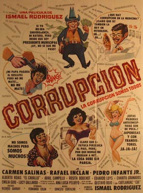 Item #55-3151 Corrupcion. Movie poster. (Cartel de la Película). Rafael Inclan Dirección:...