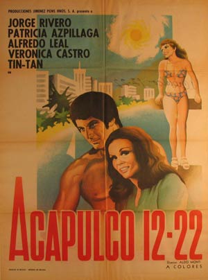 Item #55-3160 Acapulco 12-22. Movie poster. (Cartel de la Película). Patricia Aspillaga...