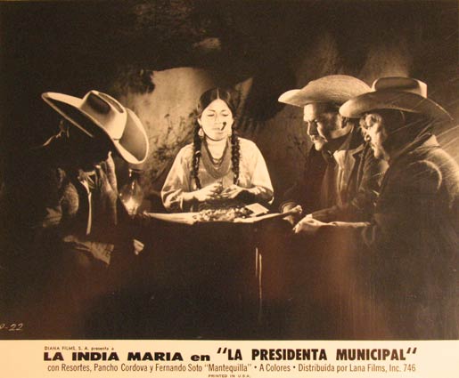 Direccin: Fernando Corts. Con Mara Elena Velasco, Adalberto Martnez, Pancho Crdova - La Presidenta Municipal. Movie Poster. (Cartel de la Pelcula)
