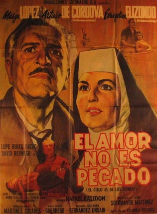 Item #55-3219 El Amor No Es Pecado (El Cielo Es de los Pobres). Movie poster. (Cartel de la...