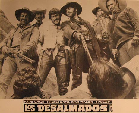 Direccin: Ruben Galindo. Con Mario Almada, Fernando Almada, Lorena Velazquez - Los Desalmados. Movie Poster. (Cartel de la Pelcula)