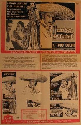 Item #55-3237 Lauro Punales. Movie poster. (Cartel de la Película). Flor Silvestre...