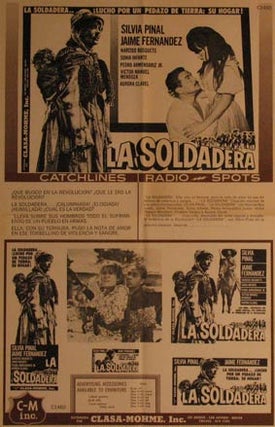 Item #55-3240 La Soldadera. Movie poster. (Cartel de la Película). Jaime Fernandez...
