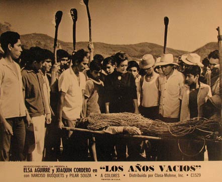 Direccin: Sergio Vjar. Con Elsa Aguirre, Joaquin Cordero, Narciso Busquets - Los aos Vacios. Movie Poster. (Cartel de la Pelcula)