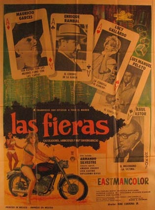 Item #55-3254 Las Fieras. Movie poster. (Cartel de la Película). Enrique Rambal...
