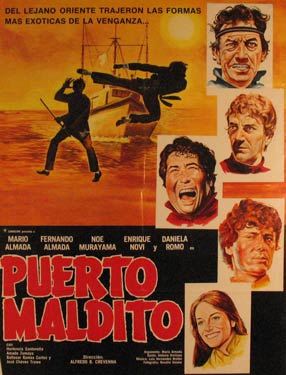 Item #55-3260 Puerto Maldito. Movie poster. (Cartel de la Película). Fernando Almada...