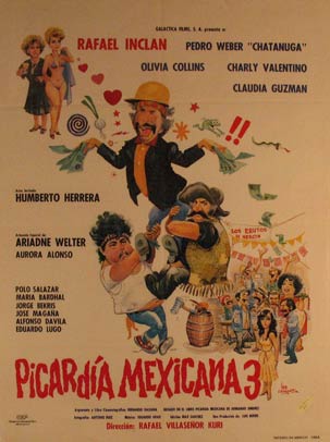 Item #55-3264 Picardia Mexicana 3. Movie poster. (Cartel de la Película). Olivia Collins...