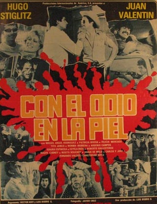 Item #55-3265 Con el Odio en la Piel. Movie poster. (Cartel de la Película). Miguel Angel...